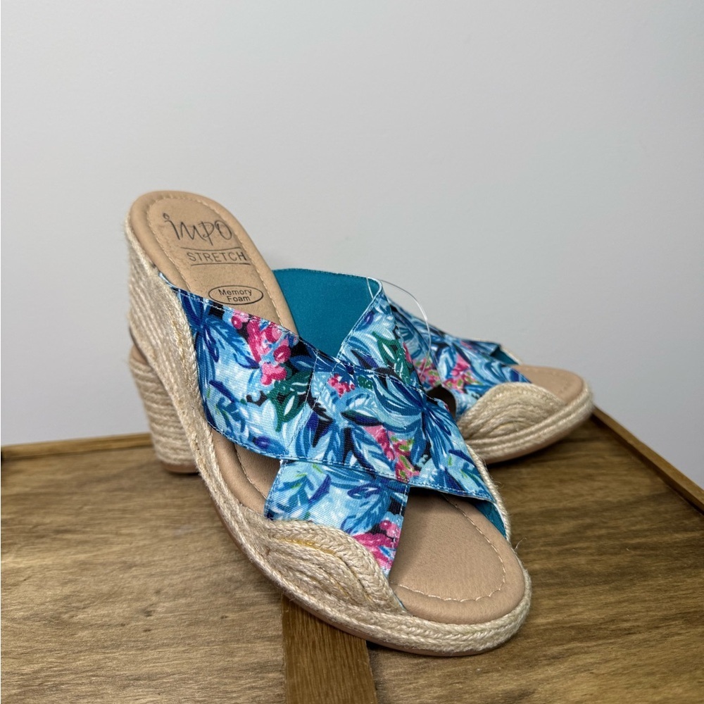 Normi Stretch Elastic Espadrille Wedge Sandals